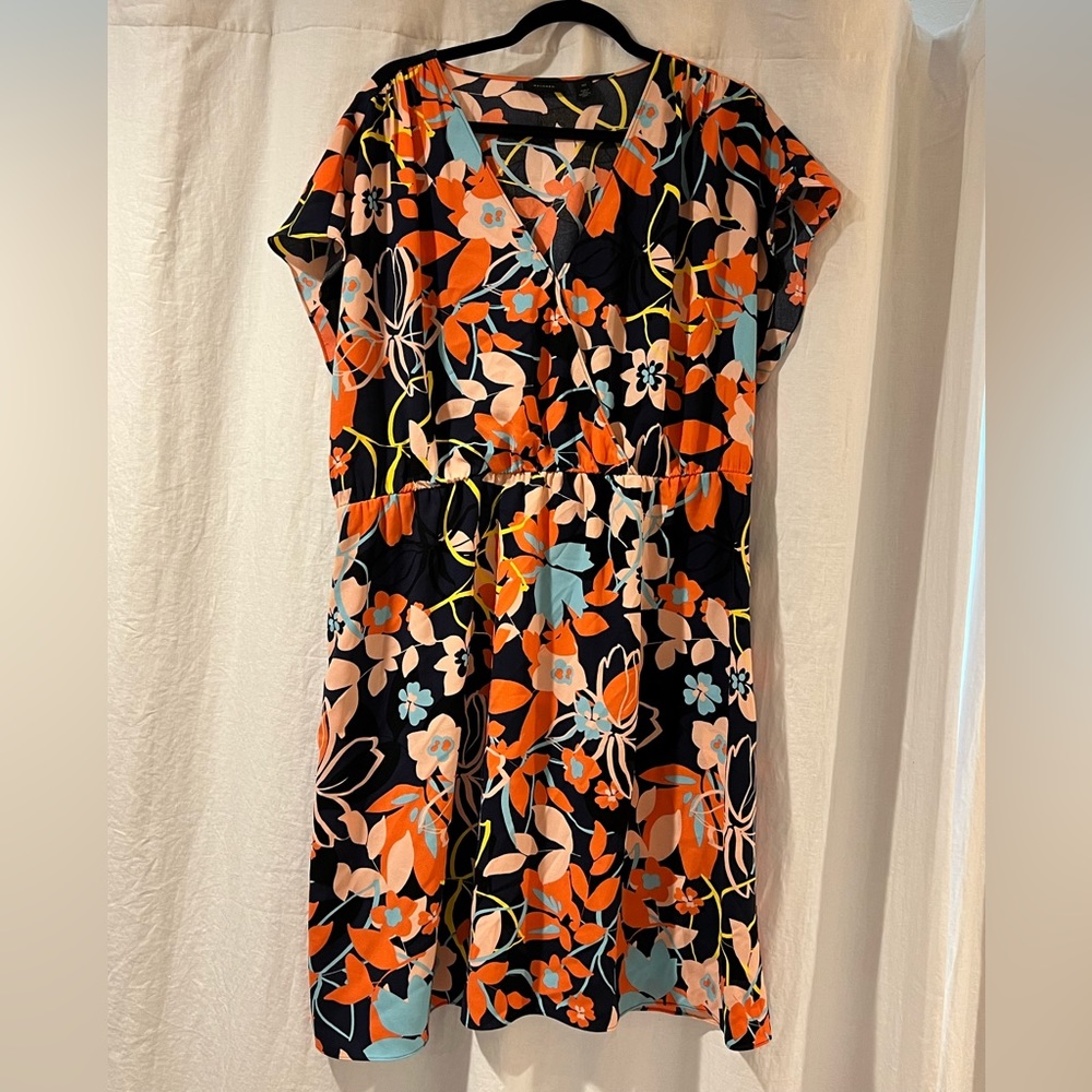 Halogen Wrap Front Dress | Size: XXL | Color: Orange Floral